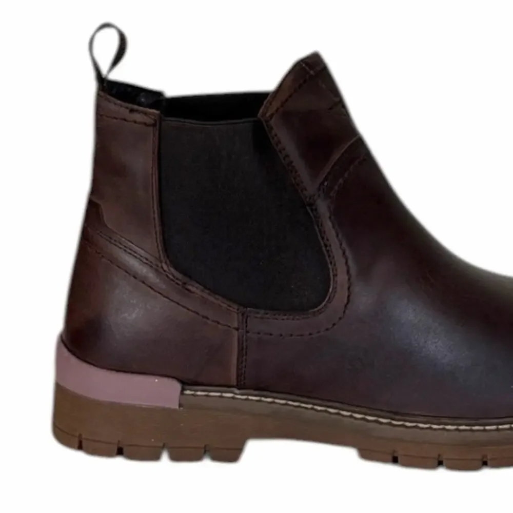 JOUSEN NWT Chelsea Boots Brown Bonded Leather Pull On Ankle Casual Men Size 10